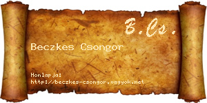 Beczkes Csongor névjegykártya